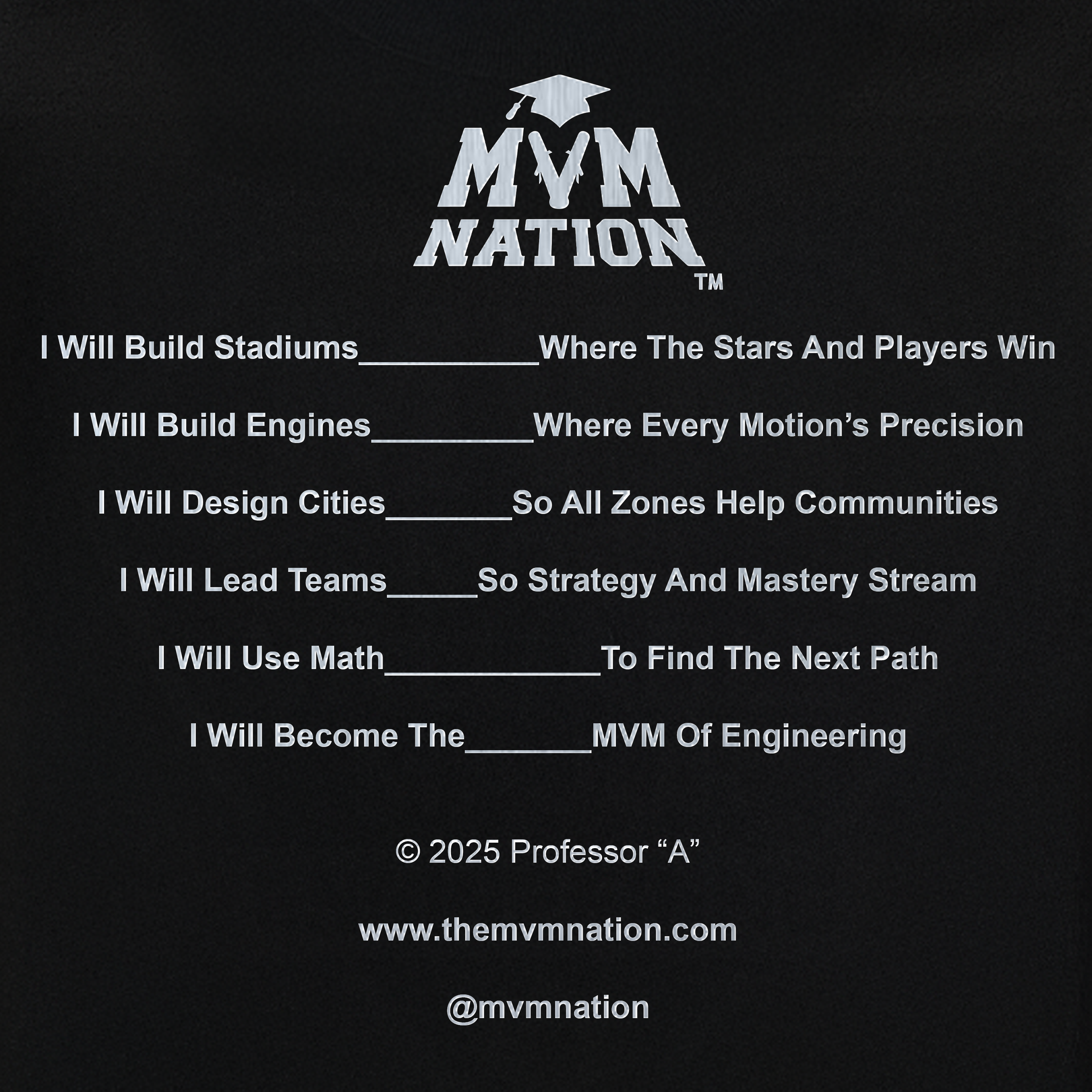 MVM Engineering T-Shirt – Black (Diamond Edition)