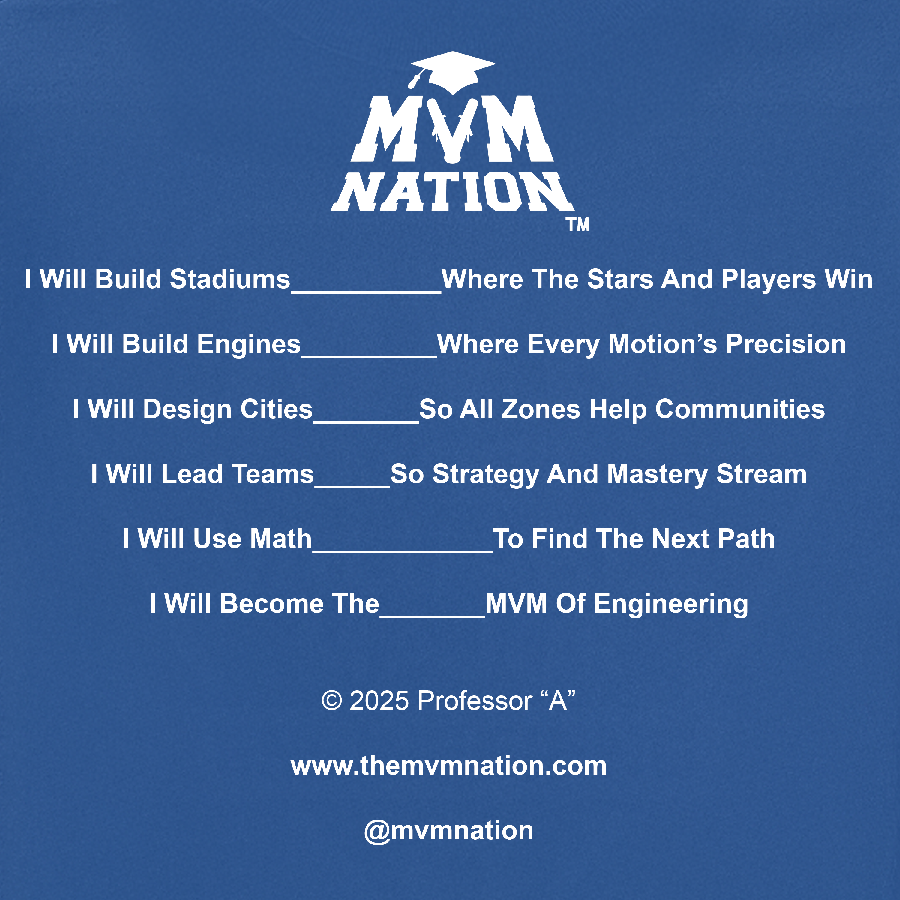 MVM Engineering T-Shirt – Blue (Diamond Edition)